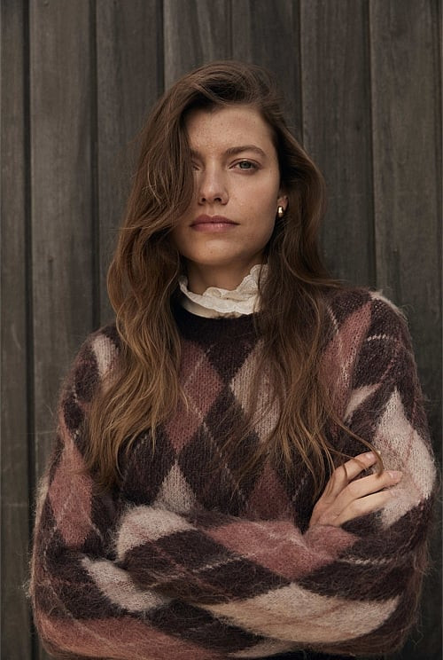 Argyle Crew Neck Knit | Country Road