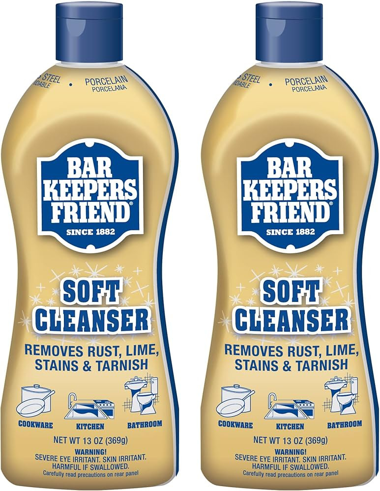 Bar Keepers Friend Soft Cleanser Liquid (2 x 13 Ounce) Multipurpose Cleaner & Rust Stain Remover ... | Amazon (US)