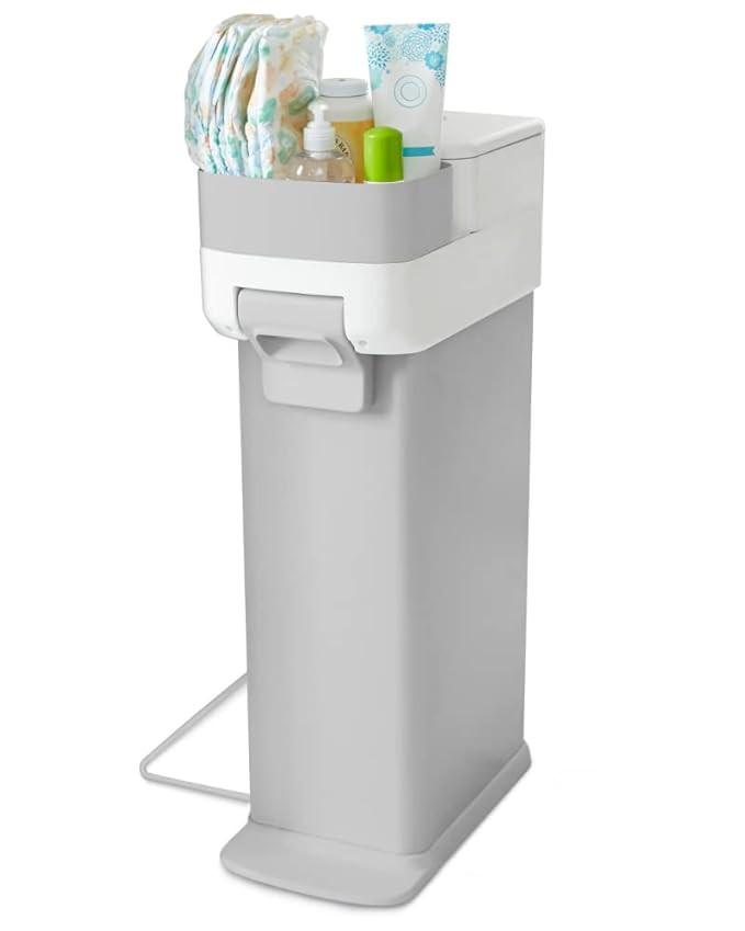 Skip Hop Diaper Pail with Dual Air-Lock, Universal Refill Bags, White | Amazon (US)