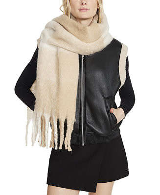 Women's Box Plaid Lofty Blanket Wrap Scarf | Macy's