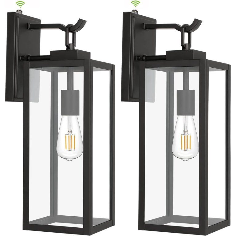 Hykolity Large Size Dusk to Dawn Outdoor Wall Lanterns, 18 Inch Outdoor Wall Light Fixtures, Matt... | Walmart (US)