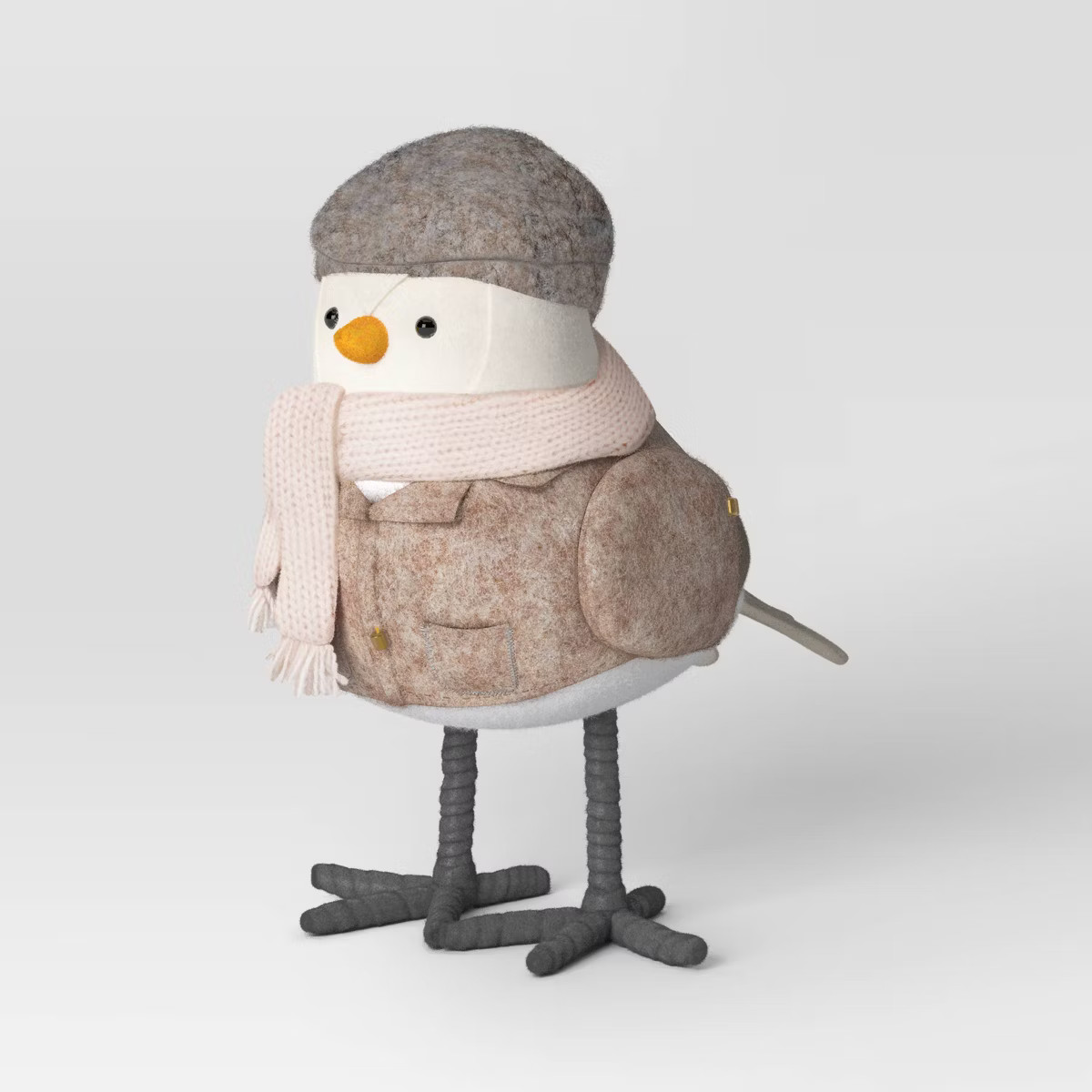 Featherly Friends™ 'Mepak' Fabric Christmas Bird Figurine in Pink Scarf - Wondershop™ | Target