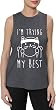 FANNOO Womens Workout Muscle Tank Tops-Humor Funny Saying Fitness Gym Cat Lift Graphic Sleeveless... | Amazon (US)