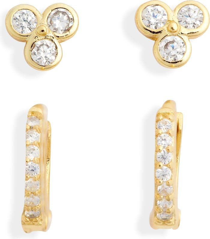 Set of 2 Stud & Huggie Hoop Earrings | Nordstrom