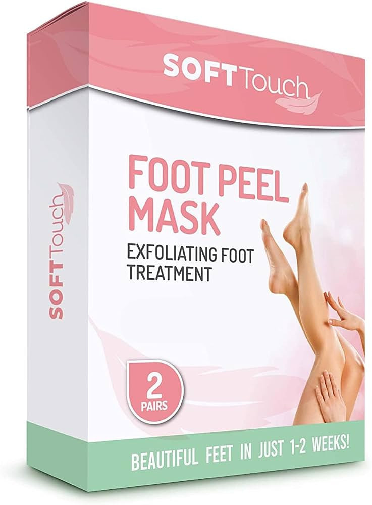 Soft Touch Foot Peel Mask - Pack of 2 Feet Peeling Masks for Dry, Cracked Heels & Calluses - Exfo... | Amazon (US)