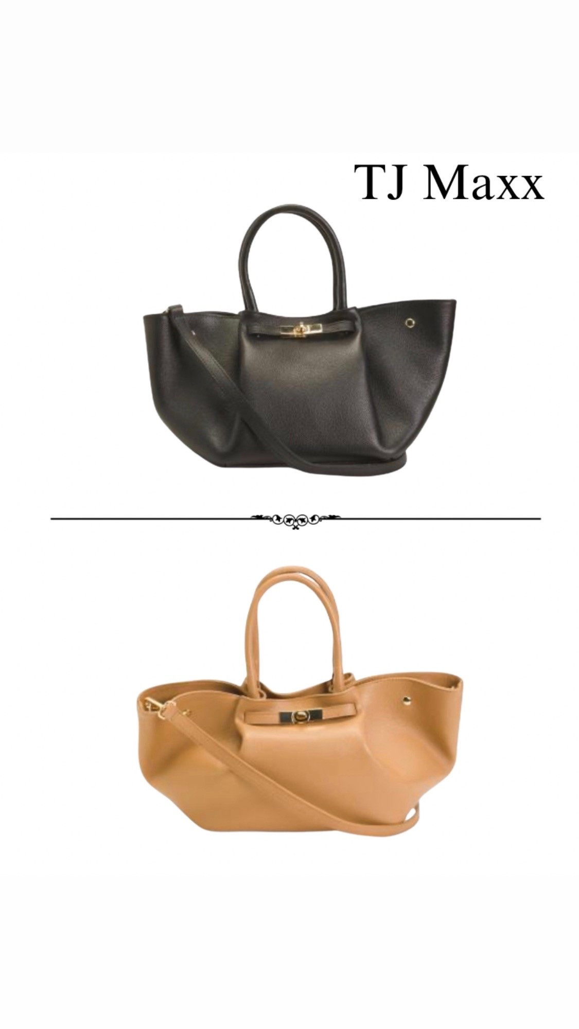 ￼ Designer handbag look for less, black, brown, leather, spring, summer, purse, TJ Maxx sale.

#LTKSaleAlert #LTKTravel