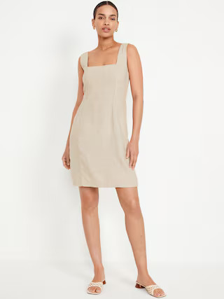 Sleeveless Linen-Blend Mini Dress | Old Navy (US)