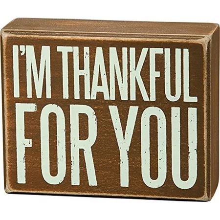 I'm Thankful For You Wooden Box Sign Thanksgiving Fall Home Decoration 24559 New | Walmart (US)