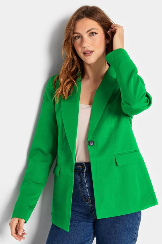 LTS Tall Bright Green Scuba Crepe Blazer | Long Tall Sally