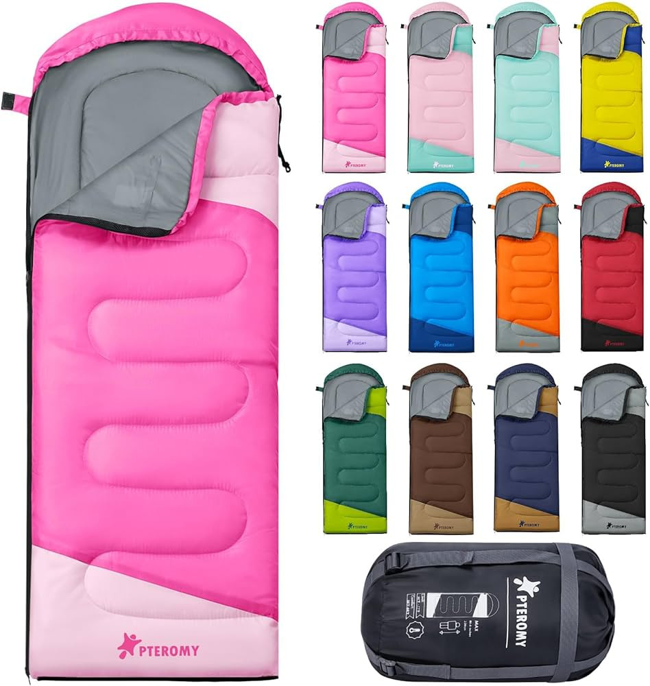 PTEROMY Sleeping Bags for Adults, Lightweight and Machine Washable, Water Resistant Backpacking C... | Amazon (US)