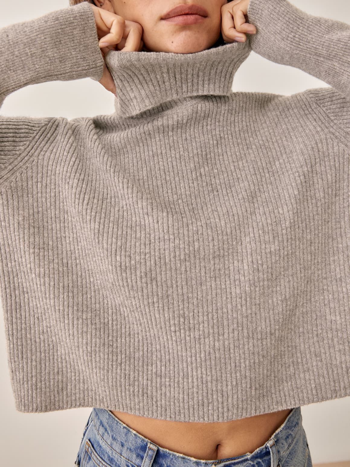 Luisa Cropped Cashmere Sweater | Reformation (US & AU)