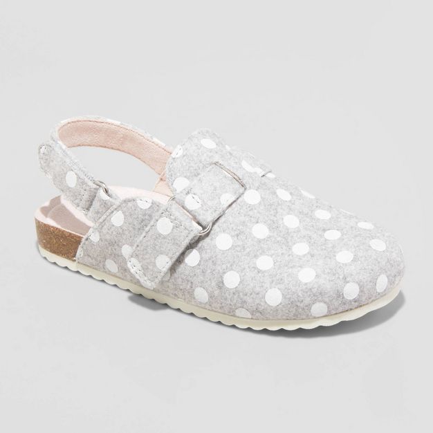 Toddler Girls' Marley Slip-On Footbed Sandals - Cat & Jack™ Gray | Target