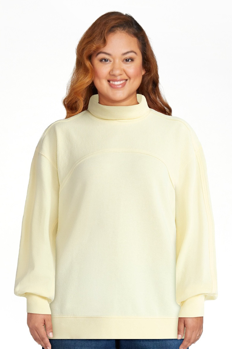 Time and Tru Women's Ottoman Ribbed Pullover Top with Long Sleeves, Size XS-XXXL - Walmart.com | Walmart (US)