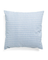 Made In Usa 22x22 Cotton Floral Striped Two Sided Pillow | Marshalls