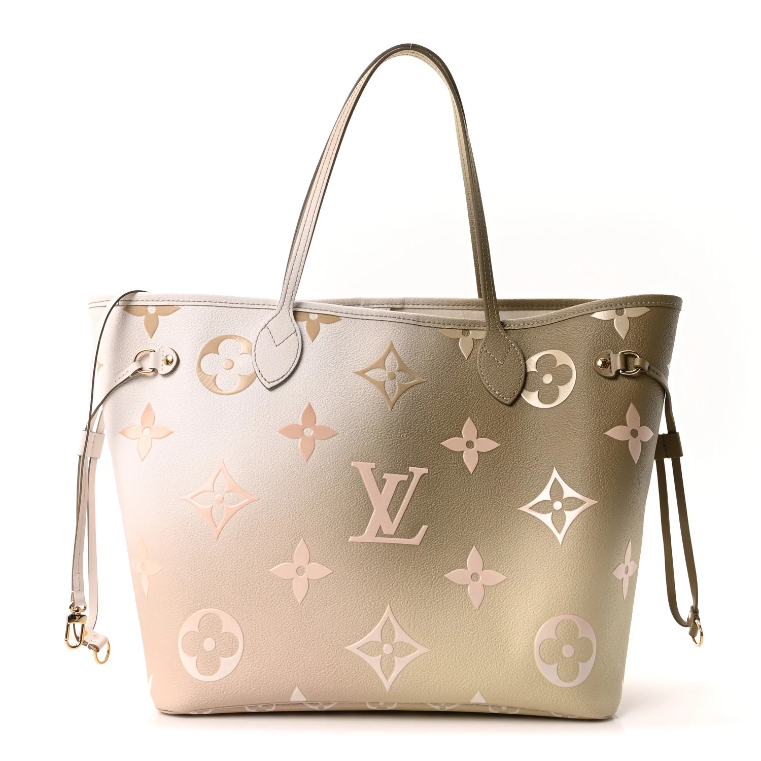 Monogram Giant Spring In The City Neverfull MM Sunset Kaki | FASHIONPHILE (US)