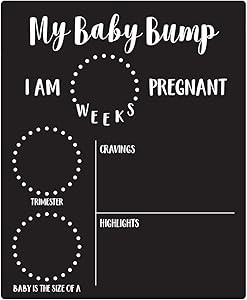 Canopy Street My Baby Bump Pregnancy Timeline / 10"x 12" Chalkboard Style Sign/Monthly Milestone ... | Amazon (US)