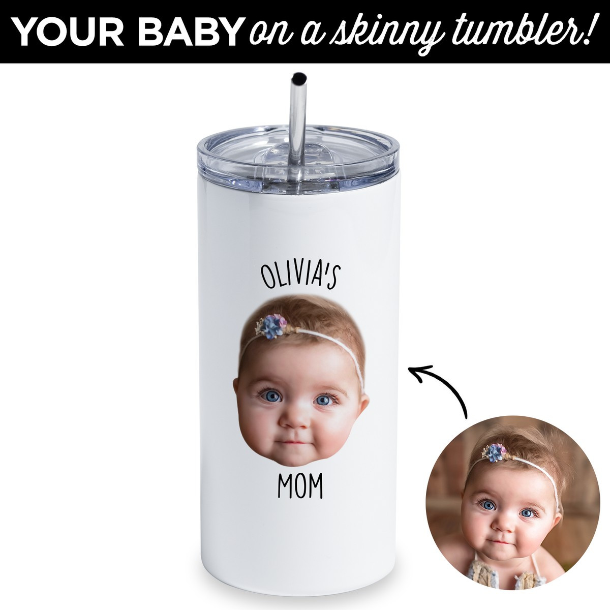 Personalized Baby Skinny Tumbler | Type League Press