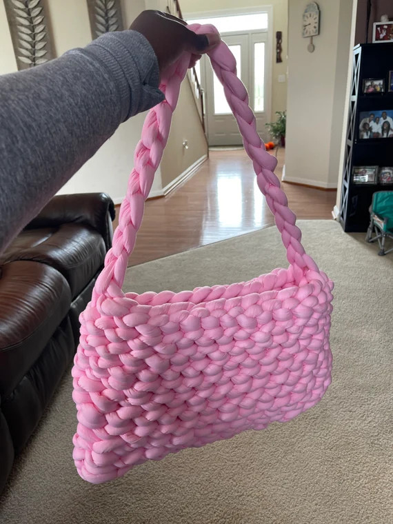 Crochet Tubular Yarn Purse - Etsy | Etsy (US)
