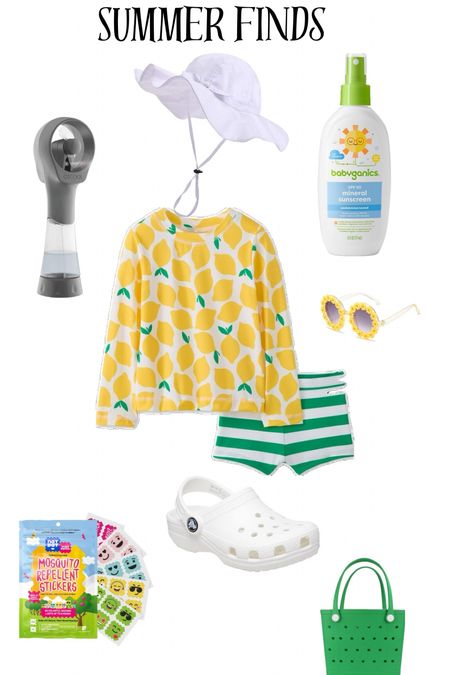 Summer girl finds!
#summer #swimsuit #sandals #sunscreen #beachbag #beach 

#LTKSeasonal #LTKkids #LTKstyletip