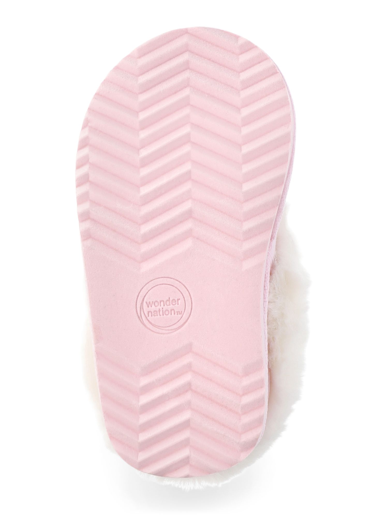 Wonder Nation Infant Girl Fur Trim Slipper | Walmart (US)