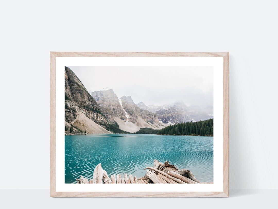 Lake Moraine Banff Canada Photography Print for Gallery Wall - Etsy | Etsy (US)