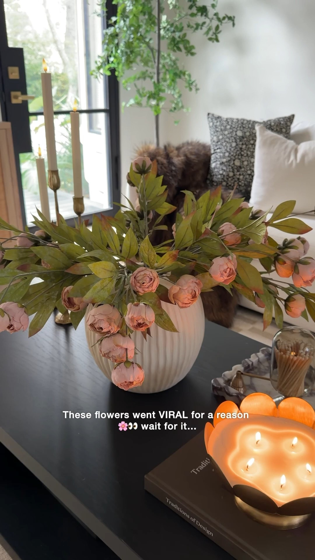 🌸 The viral faux peonies are back 🌸
Full, fluffy, and unbelievably realistic—no wilting, no upkeep, ever.
Instantly elevate any space with the peonies everyone’s loving ✨

I have the tan which look a bit pink, actually the perfect soft pink if you ask me! I used 12 tan in the first vase, 12 white in the second and 10 white in the third vase. 

#LTKHome