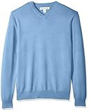 Amazon Essentials Men's V-Neck Sweater, Light Blue Heather, Medium | Amazon (US)