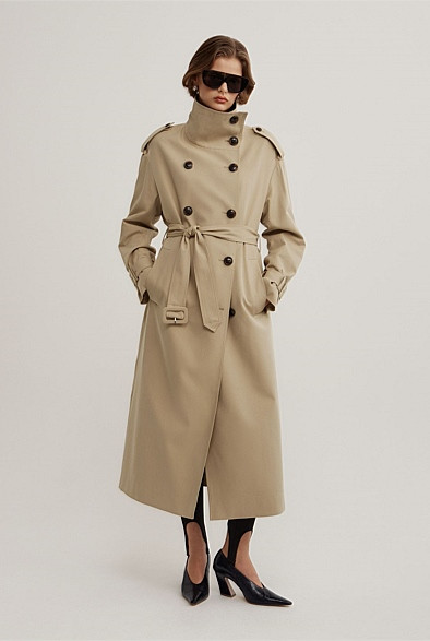 Funnel Collar Trench Coat | Witchery (AU)