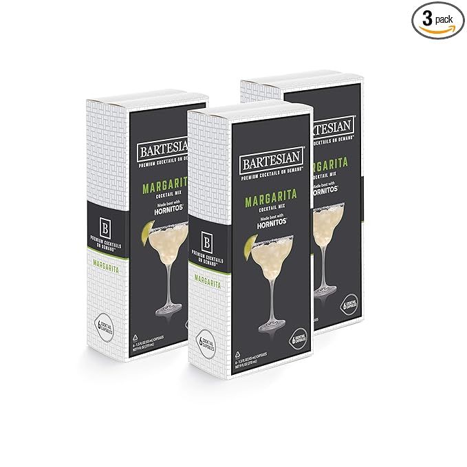 Bartesian Margarita Cocktail Mixer Capsules, Pack of 18 Cocktail Capsules, for Bartesian Premium ... | Amazon (US)