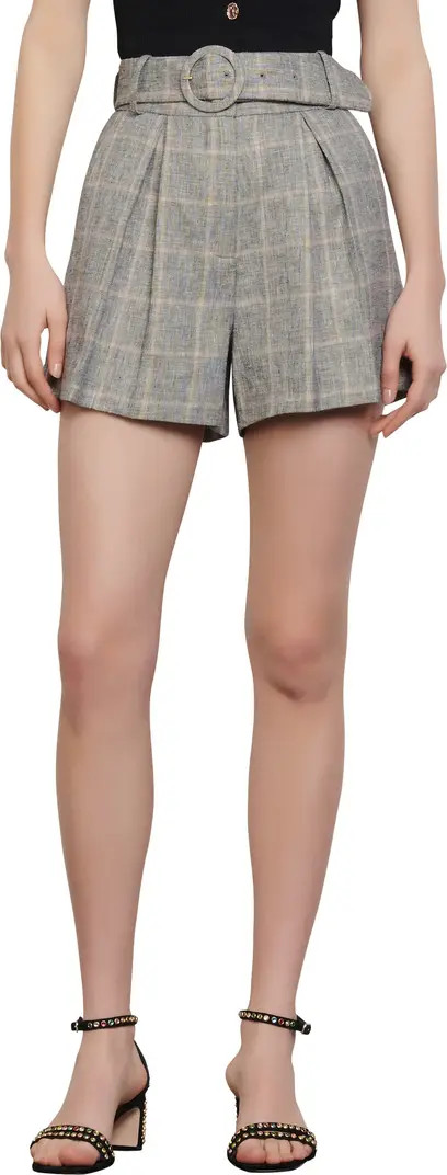 sandro Belted Plaid Shorts | Nordstrom | Nordstrom