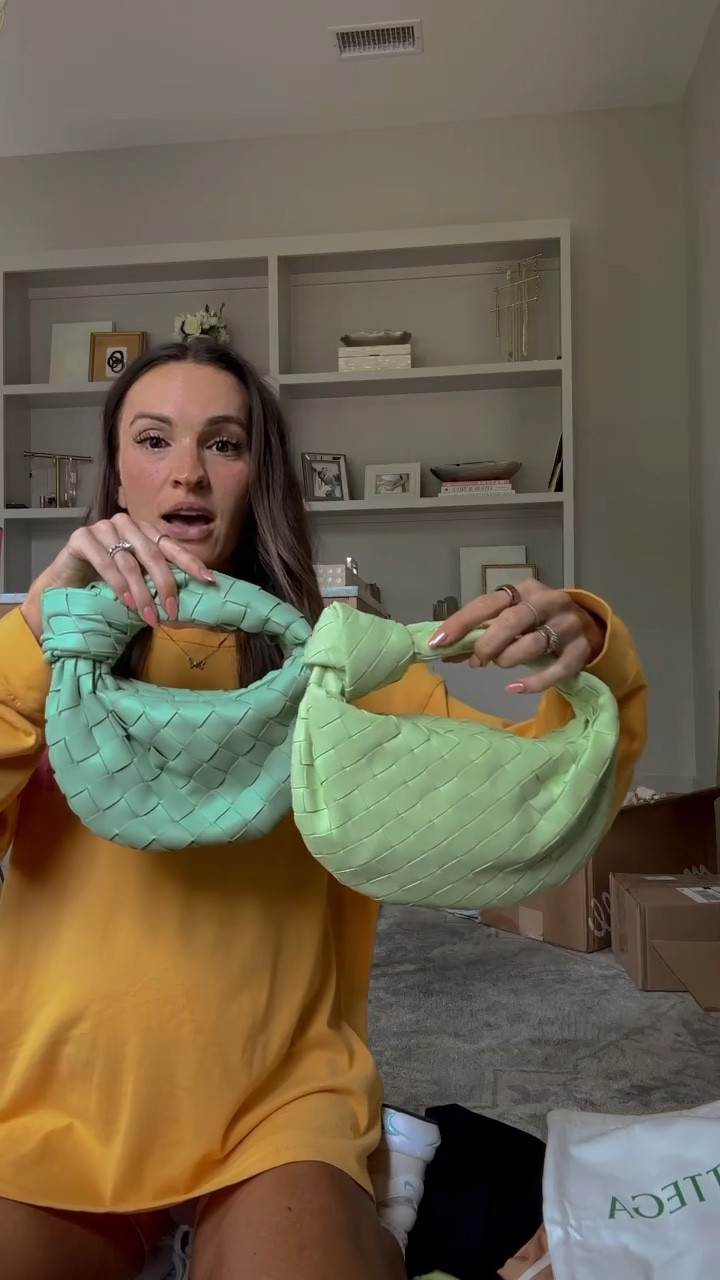 sharing my review of the bottega veneta mini jodie bag ($2500) vs amazon dupe ($47)! guess which one i’m keeping?! 🩷 loving the pops of color for summer too! (part 1)

#LTKstyletip #LTKitbag #LTKunder50