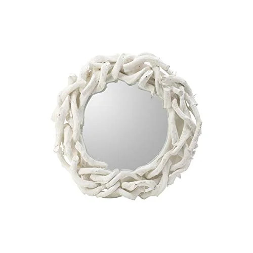 A&B Home 48698 Round 24 X 24 inch White Wall Mirror - Walmart.com | Walmart (US)