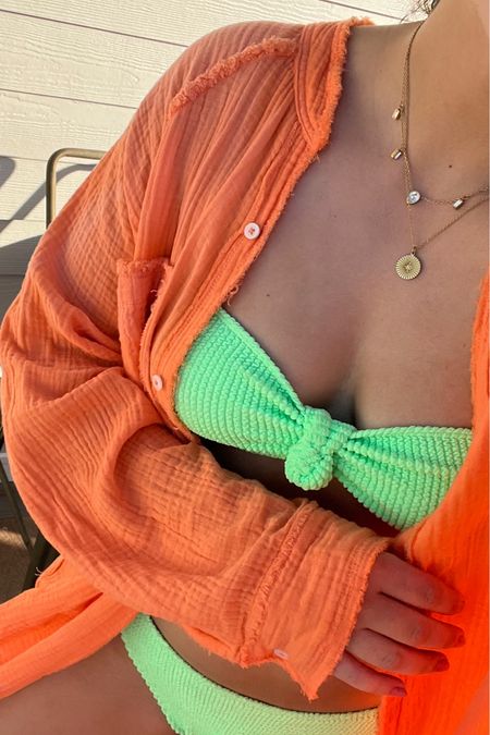 This aerie button down is my FAVORITE coverup I’ve ever had! Can be worn with a bathing suit, over a tank, etc. A must have! Already 30% off + an extra 25%. I have an M! 

#LTKSeasonal #LTKSale #LTKswim