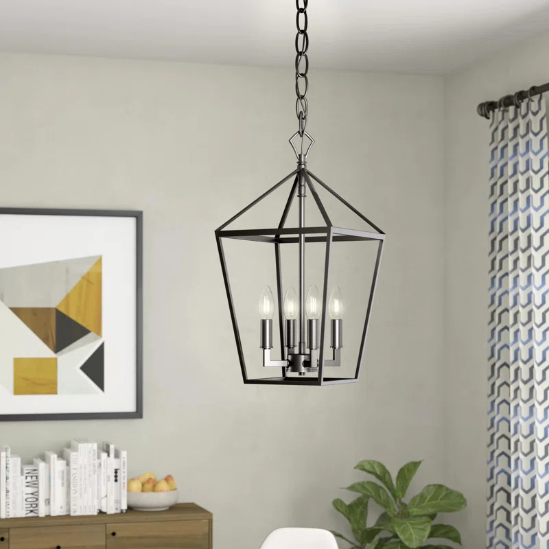 Waldwick 4 - Light Lantern Geometric Pendant | Wayfair North America