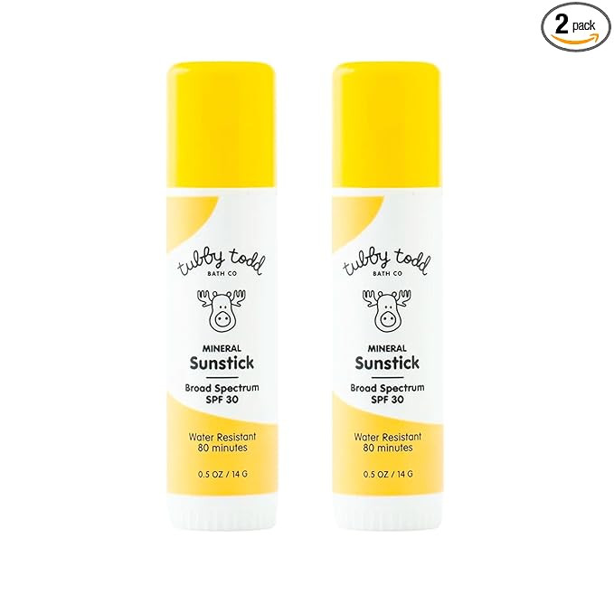 TUBBY TODD Mineral Sunstick - Broad Spectrum SPF 30 Sunscreen for Kids - Water-Resistant Stick Su... | Amazon (US)
