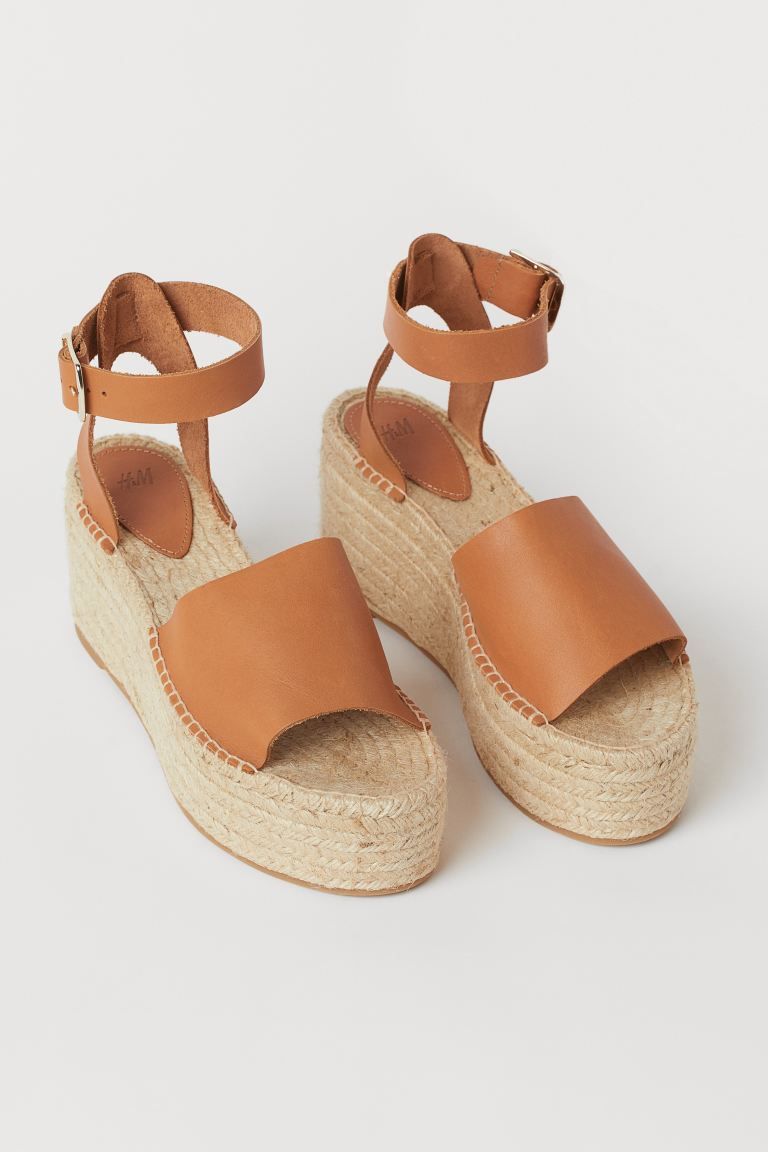 Leather Espadrille Sandals | H&M (US + CA)