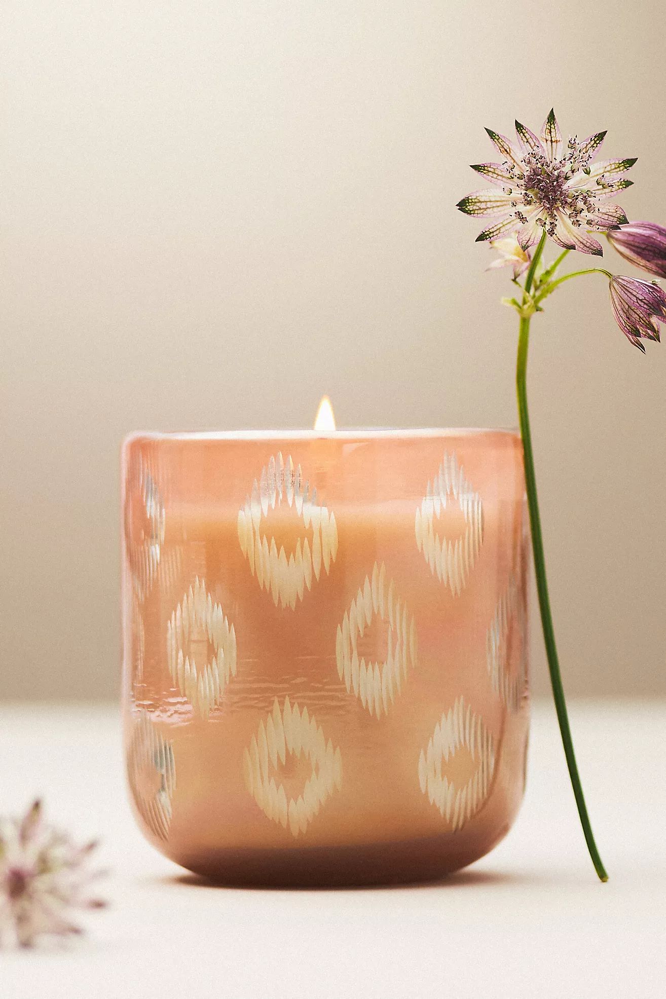 Rohini Floral Lavender Eucalyptus Glass Candle | Anthropologie (US)