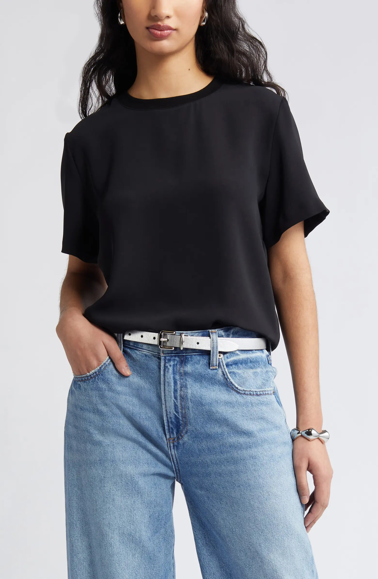 Matte Satin Tee | Nordstrom