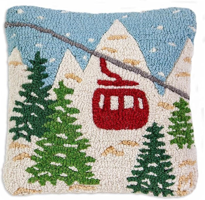 Chandler 4 Corners Artist-Designed Gondola Hand-Hooked Wool Decorative Throw Pillow (14 in x 14 i... | Amazon (US)