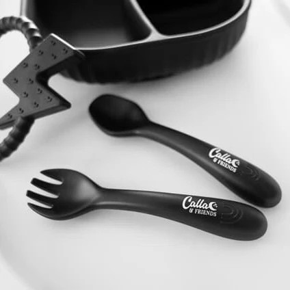 BLACKOUT COLLECTION My First Silicone Utensils | Calla and Friends