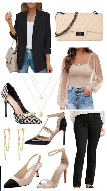 Women’s style for the win! These looks are perfect for a date night, workwear, going out for a girls’ night to dinner with the parents. Cute & classy!

Dressy, spring outfit, date night outfit, Amazon finds sale heels blazer 
#womensstyle #founditonamazon #amazonfinds #amazonfashion

#LTKsalealert #LTKSpringSale #LTKworkwear