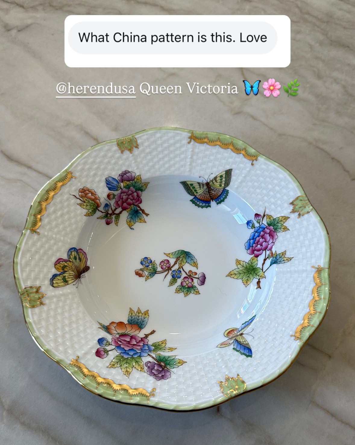 Loving my new china from herend’s queen Victoria dinnerware collection 

#LTKFamily #LTKHome #LTKGiftGuide