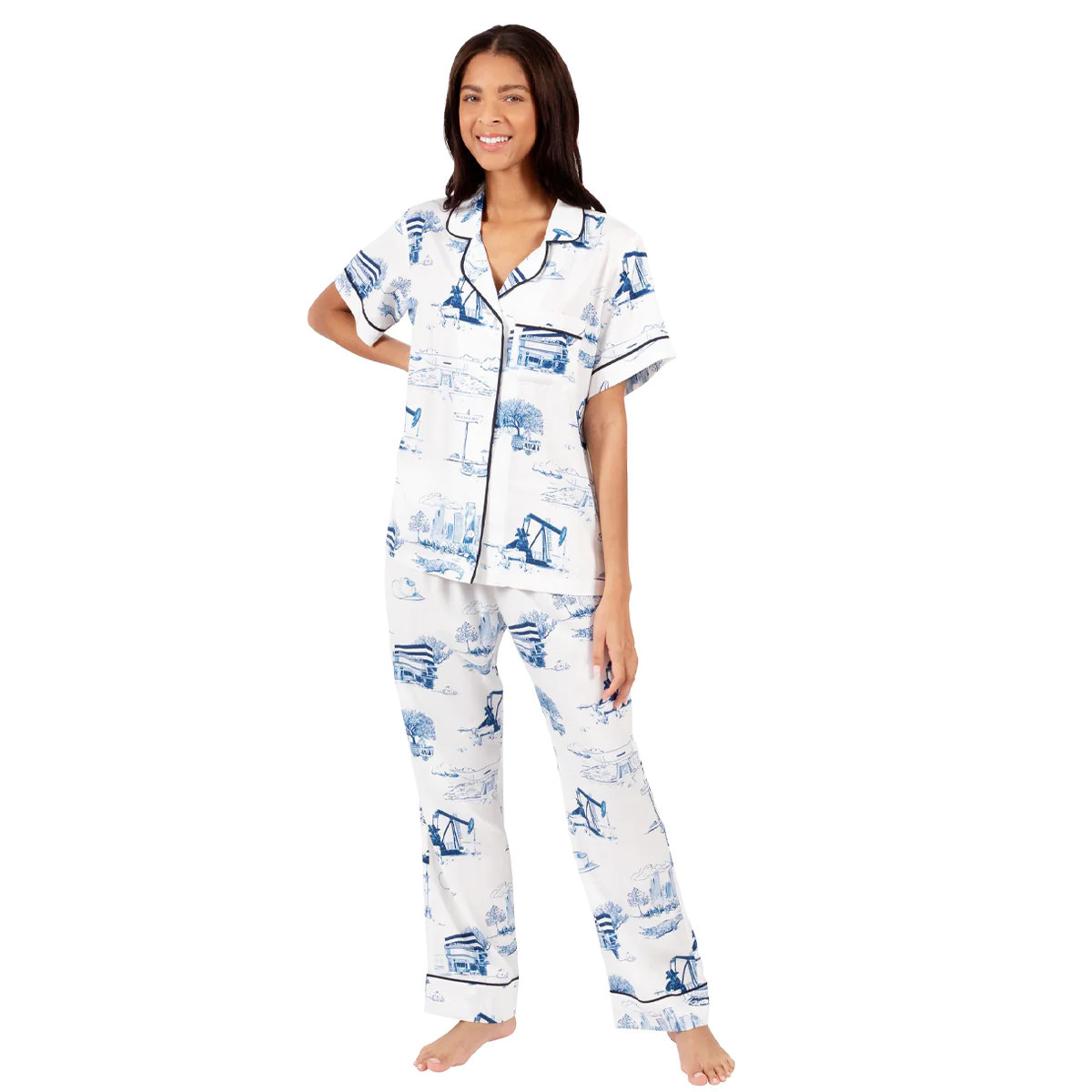 Houston Toile Pajama Pants Set | Katie Kime Inc