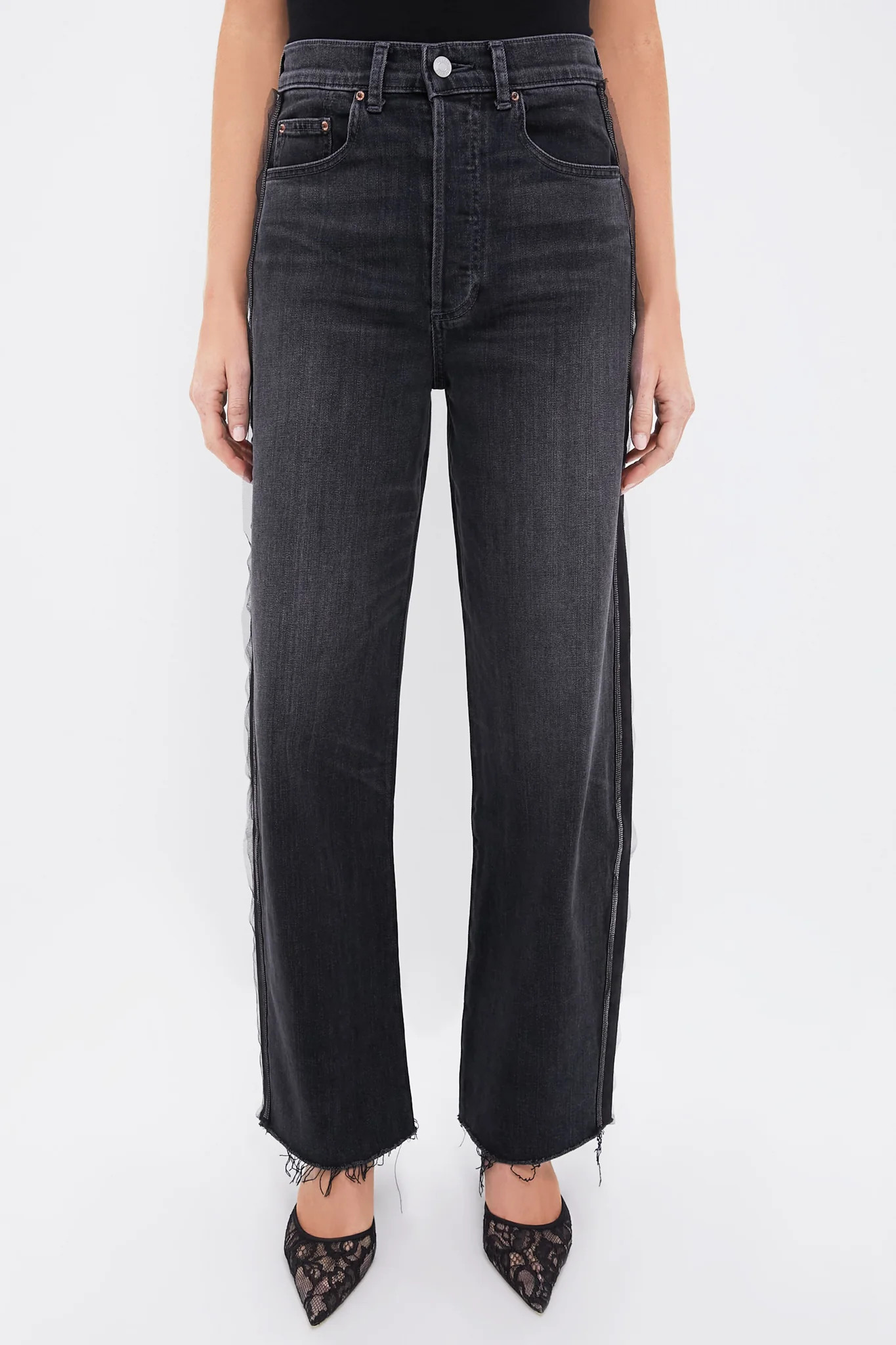 Vintage Charcoal Beaded Tux Stripe Nomad Jean | Tuckernuck (US)