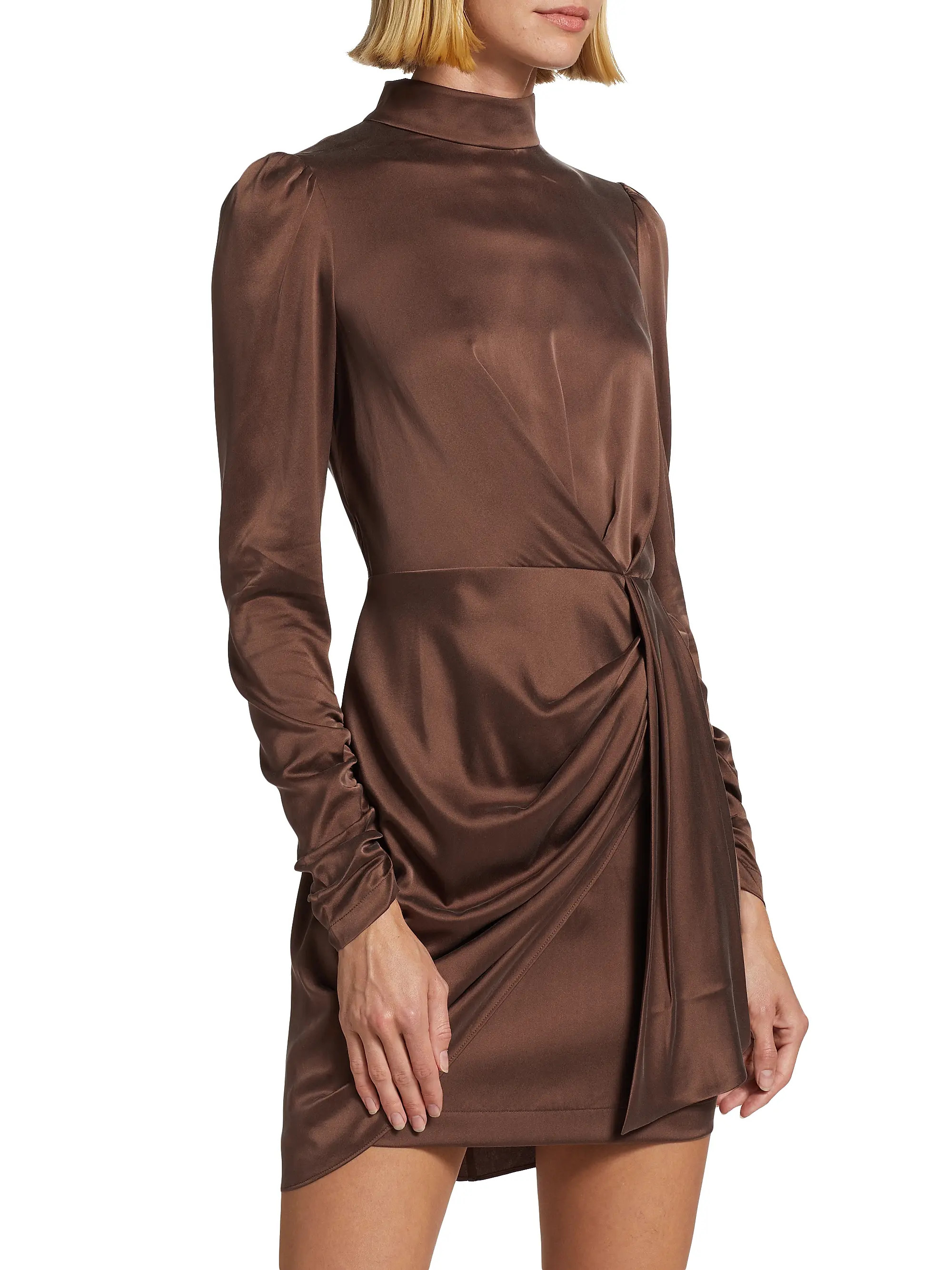 Draped Silk Minidress | Saks Fifth Avenue