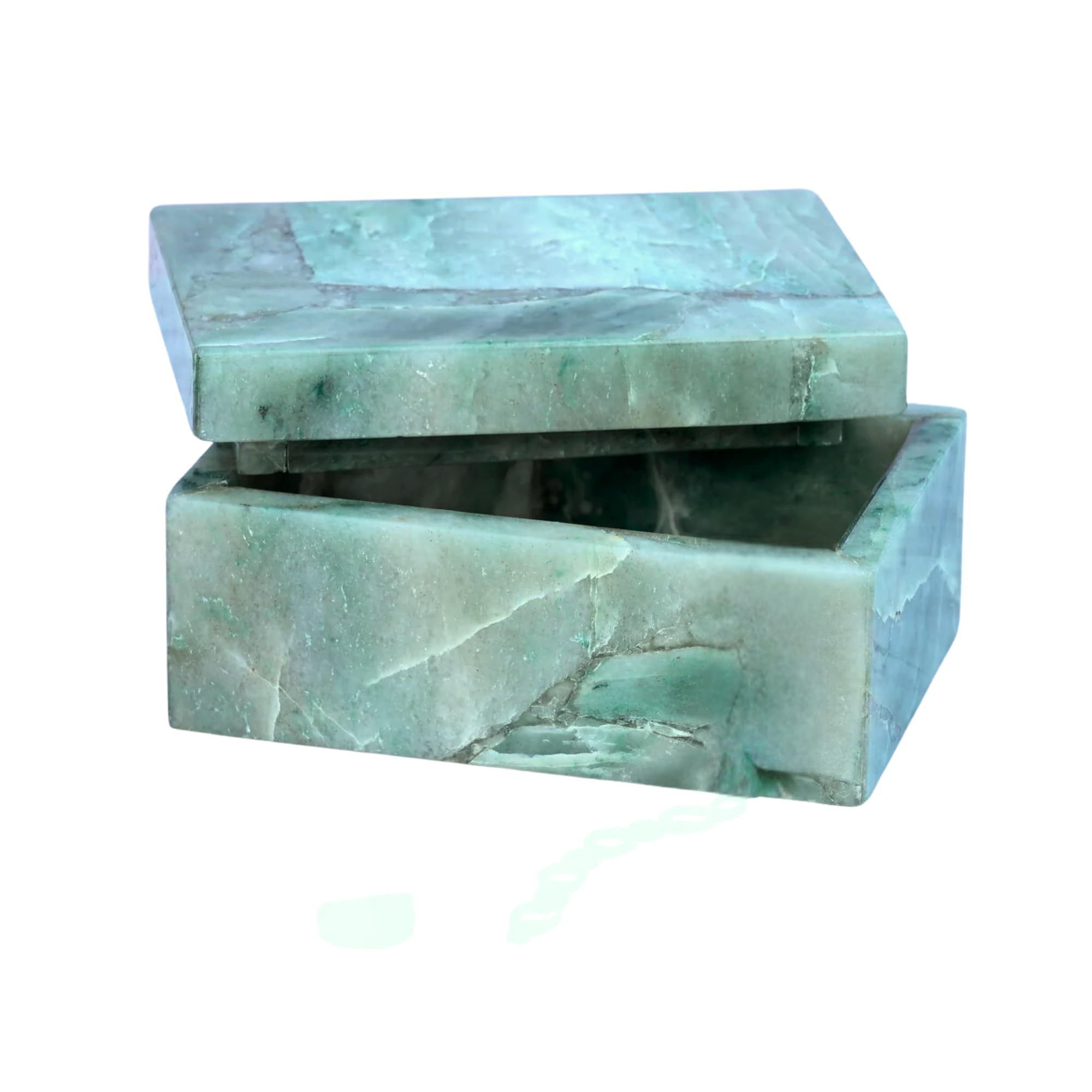 Green Aventurine Jewelry Box Crystal Gemstone Organizer Keepsake Trinket Vanity Storage Large Box... | Amazon (US)