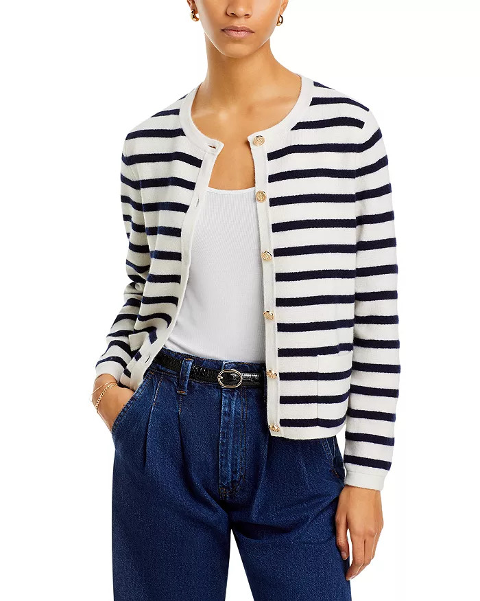 Striped Yacht Club Crewneck Cardigan - 100% Exclusive | Bloomingdale's (US)