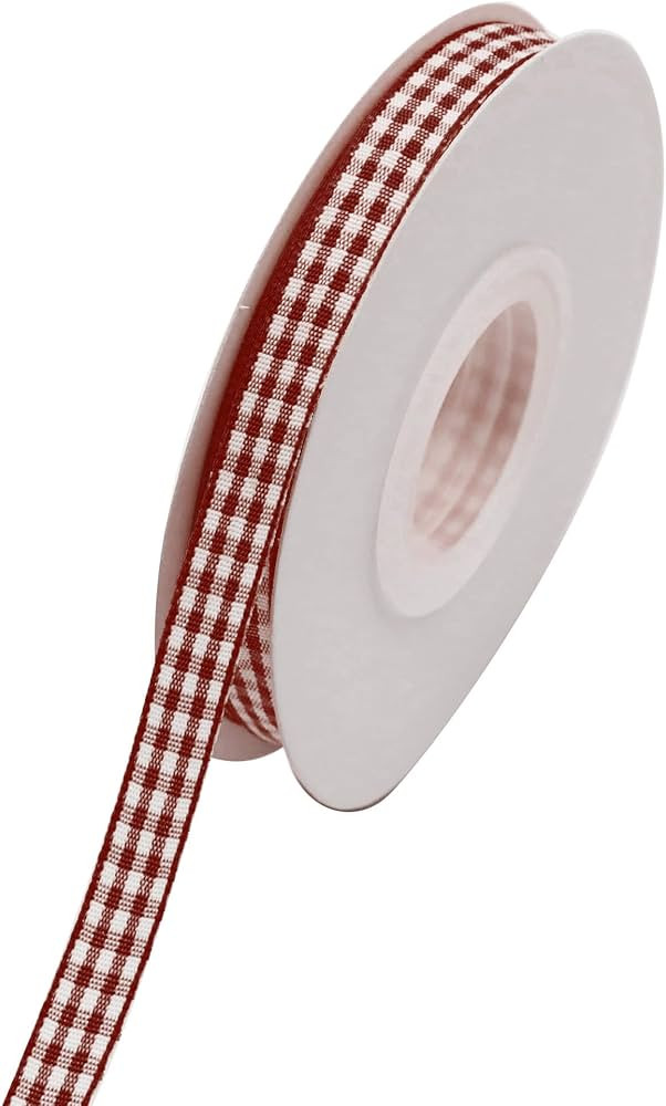 David accessories Gingham Ribbon Plaid Ribbon Craft Ribbon Polyester for Sewing, DIY Craft, Weddi... | Amazon (US)