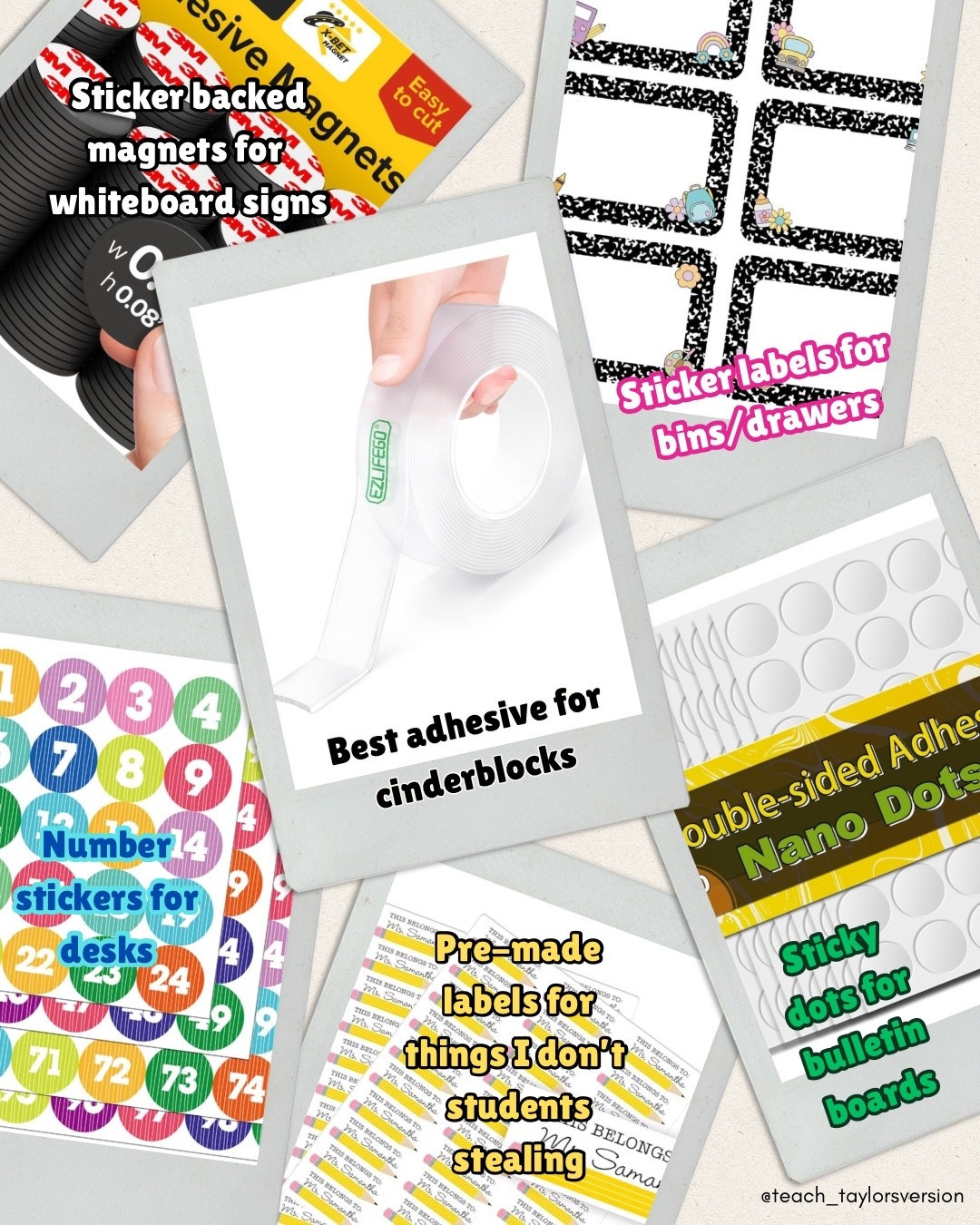 When it comes to classroom setup, time is money! These are the setup products I order every year to help make my time more efficient. I’ve tried so many things over the years and these are the ones I always come back to and reorder. Everything can be found for a great price on Amazon 🩷🙌🏼 

P.s. ignore the typo 🤦🏻‍♀️ we aren’t perfect! 

#amazonclassroomfind
#amazonwishlist
#teacherclassroom
#classroomsetup
#amazon