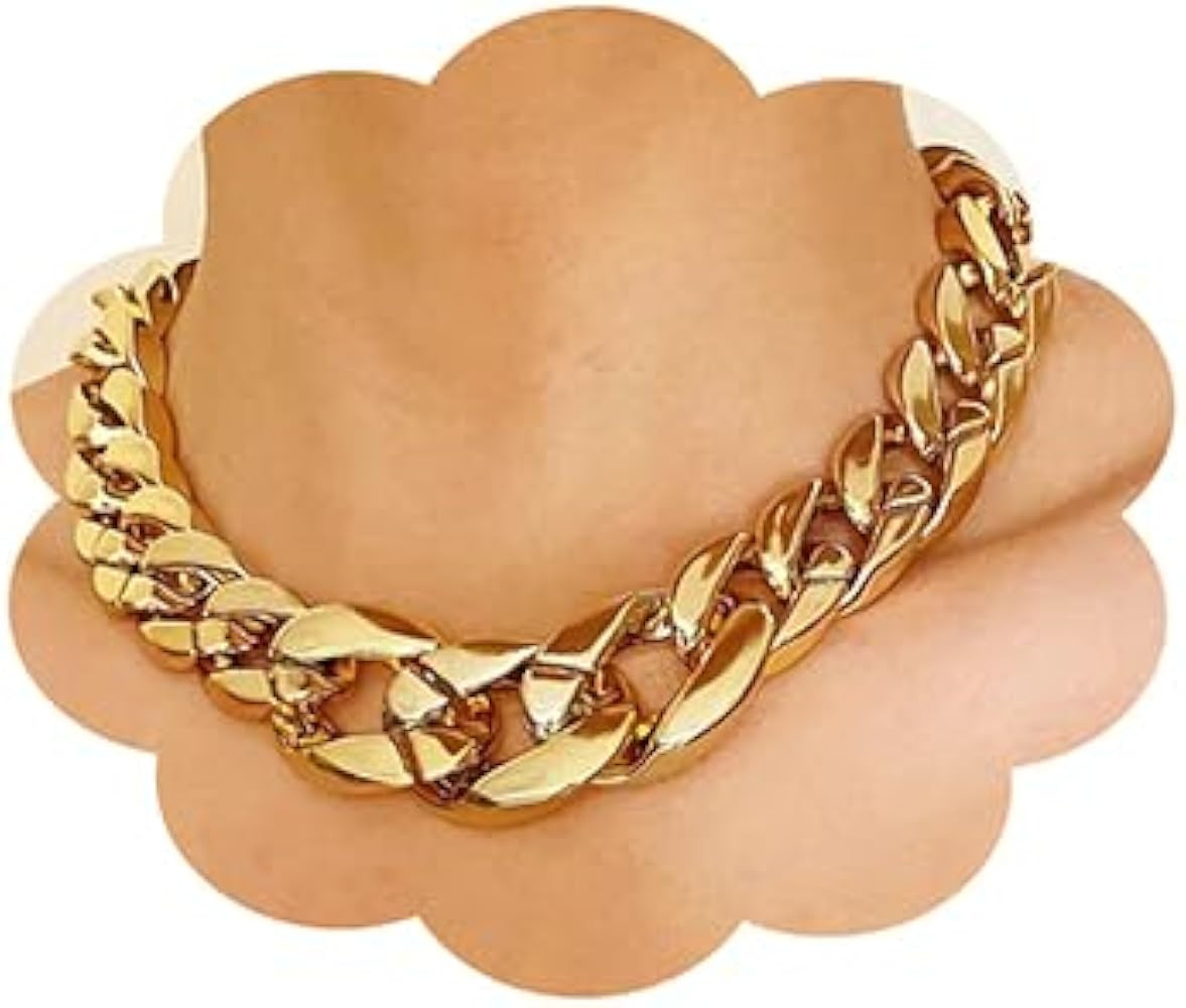 Wiwpar Chunky Choker Necklace Cuban Link Chain Necklace Punk Paperclip Chain Choker Necklace for ... | Amazon (US)